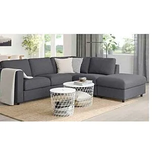 كنب زاوية شكل حرف ال ميرلا - رصاصي