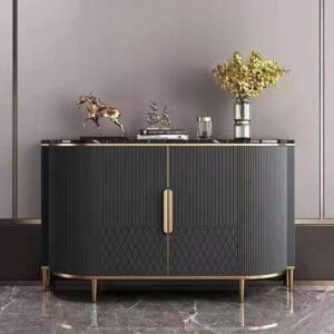 طاولة بوفيه اليانور - رمادي وأسود