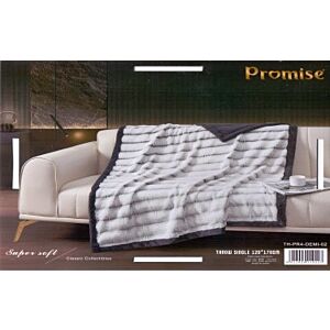 بطانية مفرد 120×170 فرو - رمادي