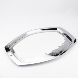 صينية تقديم من أثير - أبيض وفضي