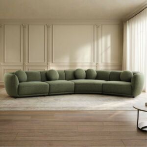 كنب زاوية مانسيرا 4 قطع - اخضر