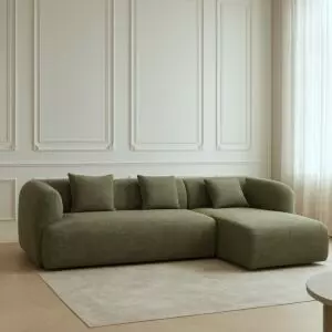 كنب زاوية رولين قطعتين - اخضر