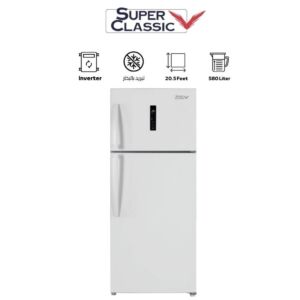 ثلاجة بخار سوبر كلاسيك باب مزدوج 580 لتر انفرتر - ابيض