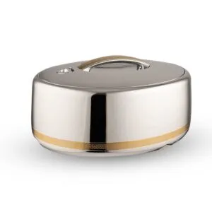 حافظة طعام غولدن فاير كروم لون فضي وذهبي - سعة 6لتر