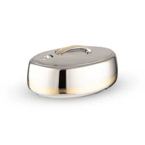 حافظة طعام غولدن فاير كروم لون فضي وذهبي - سعة 2.5لتر