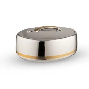 حافظة طعام غولدن فاير كروم لون فضي وذهبي - سعة 5لتر