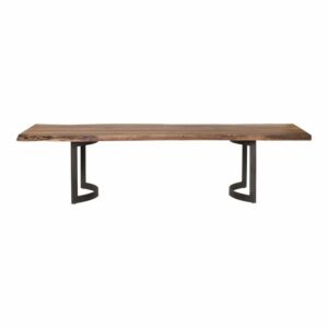 Bent dining table large smoked