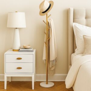 علاقة ملابس 170 سم - ذهبي وابيض