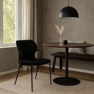 كرسي طعام الين - اسود