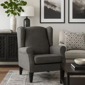 كرسي مفرد انتيكا - رمادي