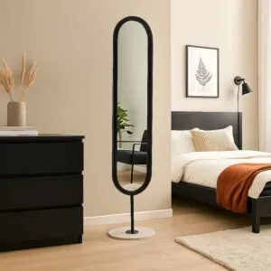 مرآة أرضية صوفيا 169 سم - اسود