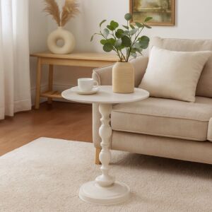طاولة جانبية فيينا - ابيض