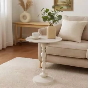 طاولة جانبية فيينا - ابيض