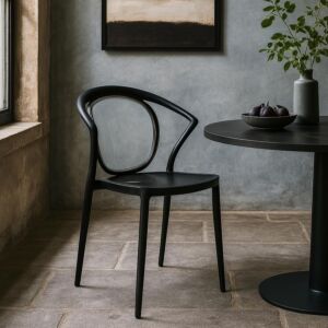 كرسي طعام ريتشا - اسود