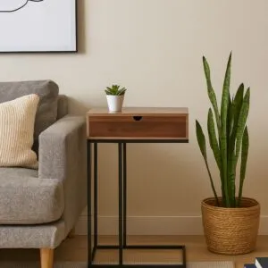 طاولة جانبية بدرج اشيال