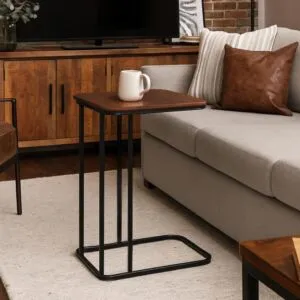 طاولة جانبية مينسو - بني واسود