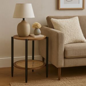 طاولة جانبية ريفانا دورين - بني واسود