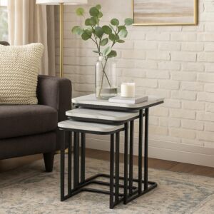 طقم طاولات خدمة 3 قطع مونا