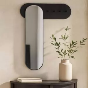 مرآة حائط وعلاقة ڤيو - اسود