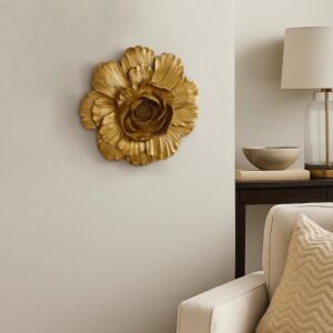 ديكور جداري وردة - ذهبي