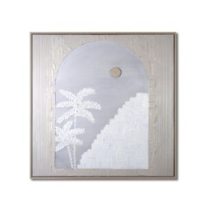 لوحة جدارية ببرواز خشبي ظاهر 90x90سم