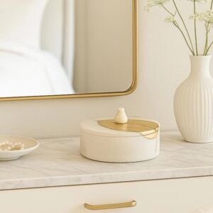 علبة ديكورية بغطاء ذهبي