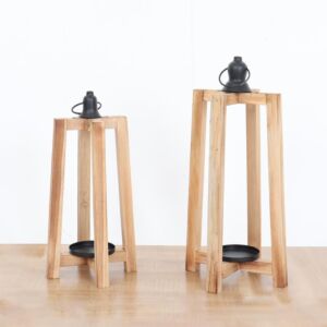 طقم شمعدان ناتشورال - بيج واسود