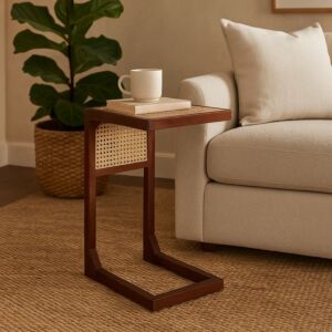 طاولة جانبية بريك - بني