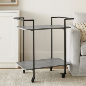 عربة تقديم مارثا - رمادي واسود