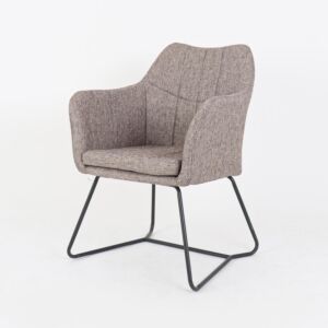 كرسي طاولة طعام مفرد روبرت - رمادي فاتح