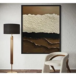 لوحة جبسية مقاس 80x120 سم لينكو - برواز أسود