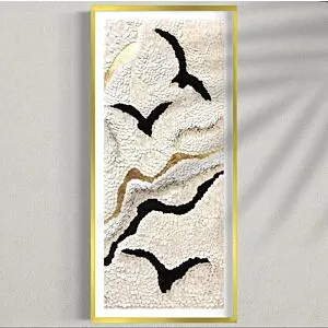 لوحة جبسية مقاس 70x160 سم فينيكا - برواز ذهبي