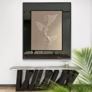 لوحة مرايا جبسية يدوي ابيلا - برواز اسود - 150x180 سم