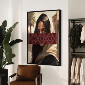 لوحة جدارية مودرن سانال برواز اسود 120x80