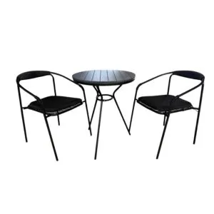 طقم جلسة خارجية 3 قطع ماندا - اسود