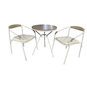 طقم جلسة خارجية 3 قطع ماندا - رمادي