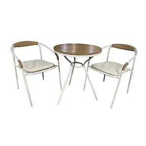 طقم جلسة خارجية 3 قطع ماندا - خشبي