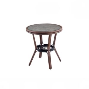 طاولة خارجية دائرية 60 سم بارو - بيج وبني