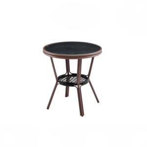 طاولة خارجية دائرية نيلاي - بني