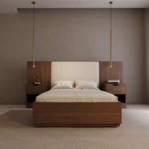 سرير مفرد نيلو بدون رأسية - بني - 120x200 سم