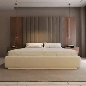 طقم غرفة نوم 3 قطع كايلا - بيج - 200x200 سم