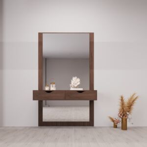 تسريحة مع مرآة لوميرا زيان - 2 ادراج - بني