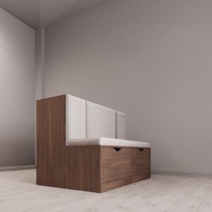 وحدة تخزين 8 ادراج ومقعد كينزا - بني