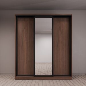 دولاب ملابس ابواب منزلقة بيارا هايلي - 3 ابواب - بني