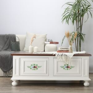 طاولة قهوة تيفاني مع رسم يدوي - كريمي