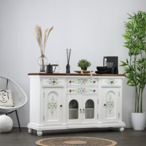 ركن قهوة مع رسم يدوي تيفاني - ابيض