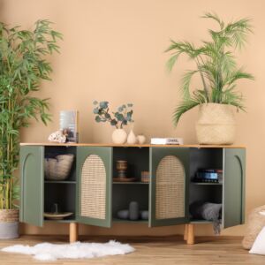 كونسول كيراز راتان طبيعي - اخضر