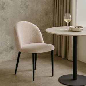 كرسي طاولة طعام الينارلو - بيج وأسود