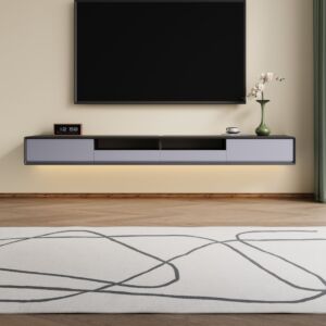 حامل تلفزيون جداري ميرانا - رمادي واسود