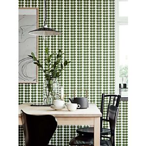 ورق جدران تصميم اسكندافي لويزا - اخضر و متعدد الالوان
